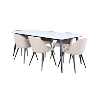 Venture Home Jimmy Matbord med Velvet Stolarna