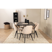 Venture Home Uno Matbord med Velvet Stolarna