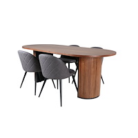 Venture Home Bianca Matbord med Velvet Stolarna
