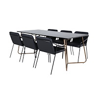 Venture Home Petra Matbord med Tvist Stolarna