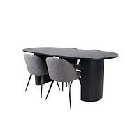 Venture Home Bianca Matbord med Velvet Stolarna