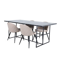 Venture Home Leif Matbord med Velvet Stolarna