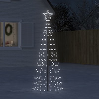 vidaXL LED julgran med spikar 220 LED kall vit 180 cm