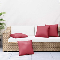 vidaXL Soffdynor 4 st vinröd 60x60 cm tyg