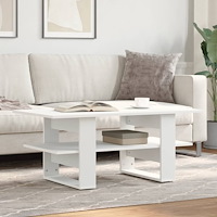 vidaXL Soffbord vit 102x55x42 cm konstruerat trä