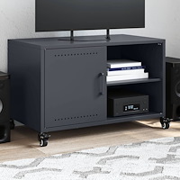 vidaXL Tv-bänk antracit 68x39x43,5 cm stål