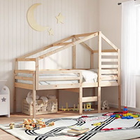 vidaXL Tak till barnsäng 198x87x113 cm massiv furu
