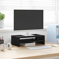 vidaXL Monitorstativ svart ek 42x24x13 cm konstruerat trä