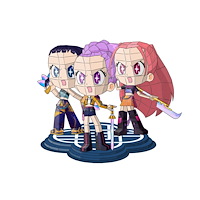 KPOP DEMON HUNTERS KPDH 4D Puzzle Huntrix Chibi Set