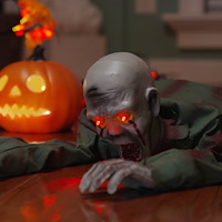 vidaXL Halloween Krypande Zombie SPOOKA Grön 110 x 50 x 21 cm