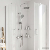 vidaXL Duschsystem Krom Rostfritt stål 21 x 48 x 112 cm