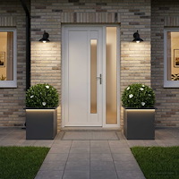 vidaXL Odlingslåda med LED 2 st Antracit 40 x 40 x 40 cm Stål