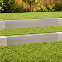vidaXL Topprofil för rabattkant 2 st 100 x 10 x 15 cm Rostfritt stål