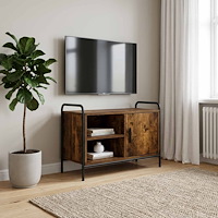 vidaXL TV-skåp 133 x 33 x 50 cm Rökt ek Konstruerat trä