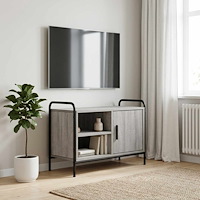 vidaXL TV-skåp 133 x 33 x 50 cm Grå Sonoma Konstruerat trä