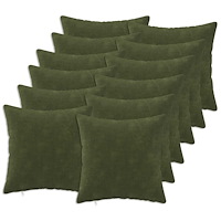 vidaXL Kuddöverdrag 12 st HEERLEN Grön 45 x 45 cm Mikrofiber Fleece