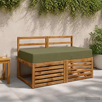 vidaXL Sittkudde SOEST 100% Polyester Olivgrön 120 x 60 x 15 cm