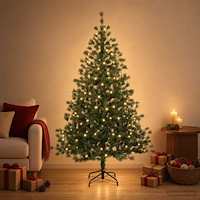 vidaXL Plast Hingad Julgran 150 cm 150 LED-lampor Varmvit
