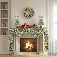 vidaXL Mini-julgransset 60 cm 125 LED-lampor Varmvit PVC och PE