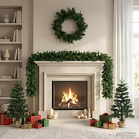 vidaXL Mini-julgransset 90 cm PVC och PE Grön