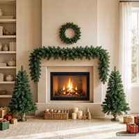 vidaXL Mini-julgransset 120 cm PVC Grön
