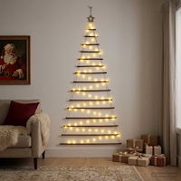 vidaXL Hängande julgran 210 cm 130 LED-lampor Varmvit