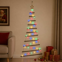 vidaXL Hängande julgran 150 cm 80 LED-lampor Mångfärgad
