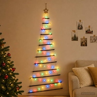 vidaXL Hängande julgran 180 cm 100 LED-lampor Mångfärgad