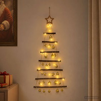 vidaXL Hängande julgran med kulor 90 cm 30 LED-lampor Varmvit
