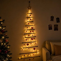 vidaXL Hängande julgran med kulor 150 cm 80 LED-lampor Varmvit