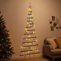 vidaXL Hängande julgran med kulor 180 cm 100 LED-lampor Mångfärgad