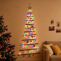 vidaXL Hängande julgran med kulor 150 cm 80 LED-lampor Mångfärgad