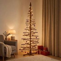 vidaXL Träjulgran KOTKA 240 cm Massiv furu Mörkbrun finish