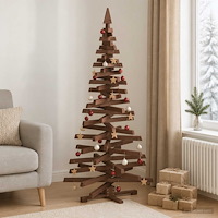 vidaXL Träjulgran KOTKA 180 cm Massiv furu Mörkbrun finish