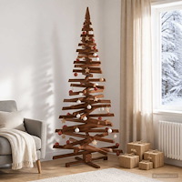 vidaXL Träjulgran KOTKA 210 cm Massiv furu Mörkbrun finish