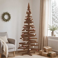 vidaXL Träjulgran KOTKA 240 cm Massiv furu Mörkbrun finish