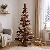 vidaXL Träjulgran KOTKA 180 cm Massiv furu Mörkbrun finish
