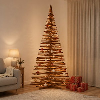vidaXL Träjulgran KOTKA 210 cm Massiv furu Mörkbrun finish