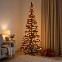 vidaXL Träjulgran KOTKA 240 cm Massiv furu Mörkbrun finish