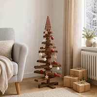 vidaXL Träjulgran KOTKA 90 cm Massiv furu Mörkbrun finish