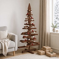 vidaXL Träjulgran KOTKA 120 cm Massiv furu Mörkbrun finish
