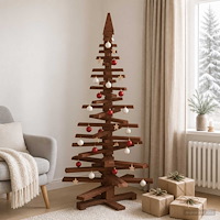 vidaXL Träjulgran KOTKA 150 cm Massiv furu Mörkbrun finish