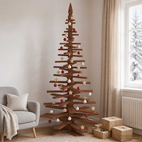 vidaXL Träjulgran KOTKA 210 cm Massiv furu Mörkbrun finish