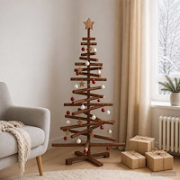 vidaXL Träjulgran KOTKA 120 cm Massiv furu Mörkbrun finish