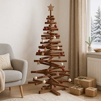 vidaXL Träjulgran KOTKA 120 cm Massiv furu Mörkbrun finish
