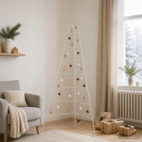 vidaXL Metall julgran KUOPIO 210 cm Stål Vit