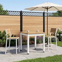 vidaXL Kaffeebord Vit 40 x 40,5 x 36 cm Massivt Akaciaträ