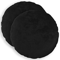 vidaXL Kuddöverdrag 2 st HEERLEN Svart Diam. 30 cm Flanell