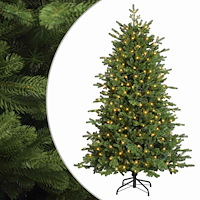 vidaXL Plast Hingad Julgran 150 cm 150 LED-lampor Varmvit PE & PVC