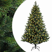 vidaXL Plast Hingad Julgran 240 cm 300 LED-lampor Varmvit